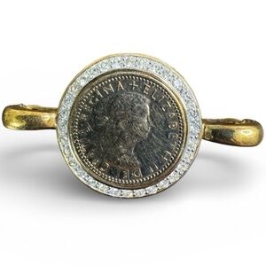 Panetta Vintage Coin Clasp or Connector for Bracelet or Necklace Queen Elizabeth